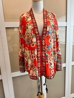 Free People Wildflower Floral Kimono